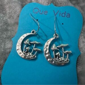 Mushrooms‎ on the Moon Earrings